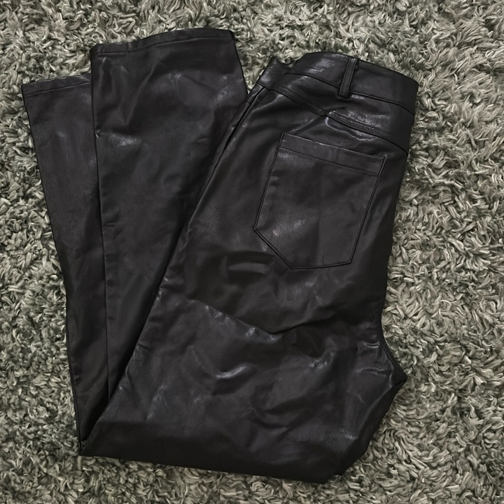 black leather pants!